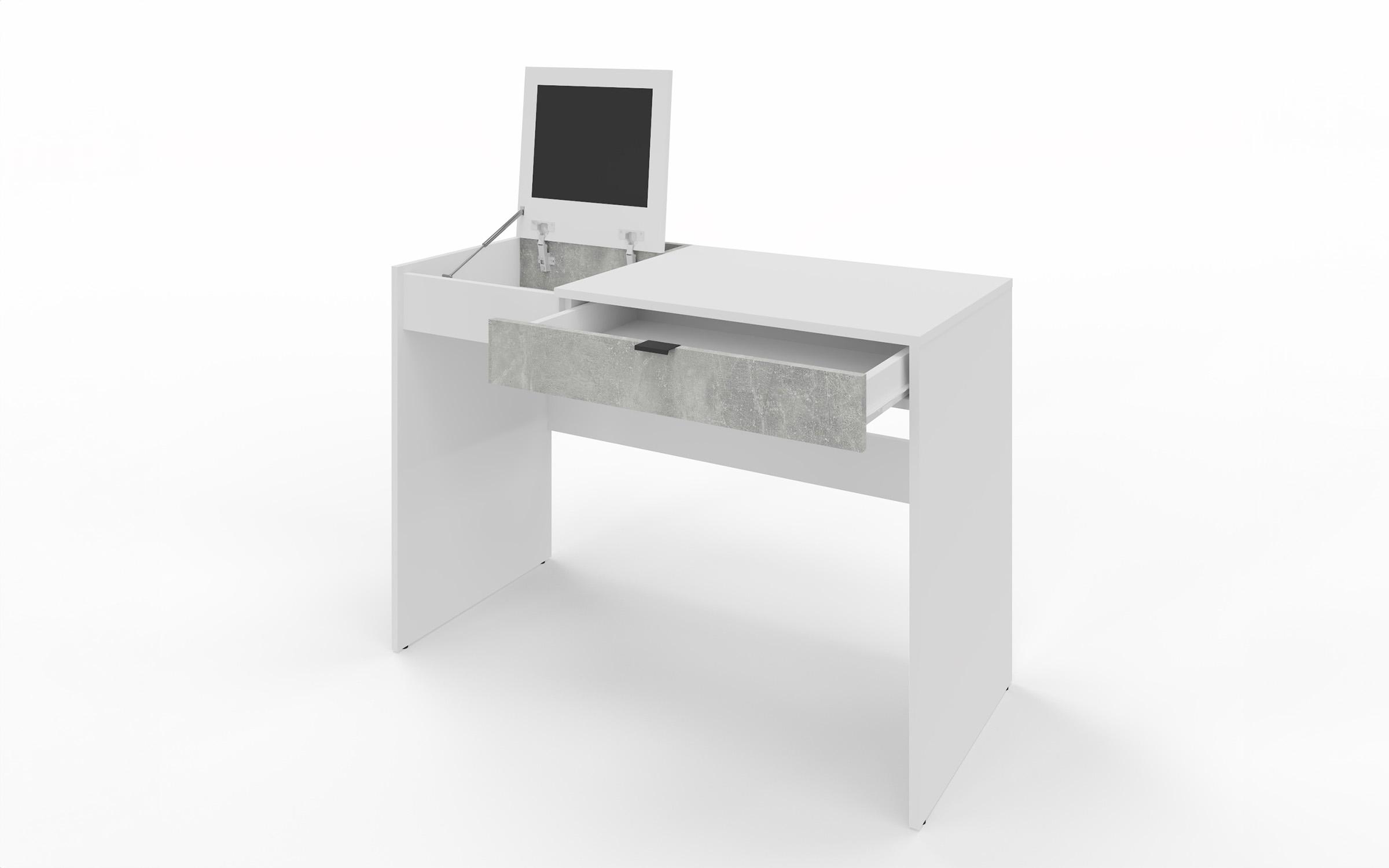 Íróasztal Smart, fehér + light atelier  2